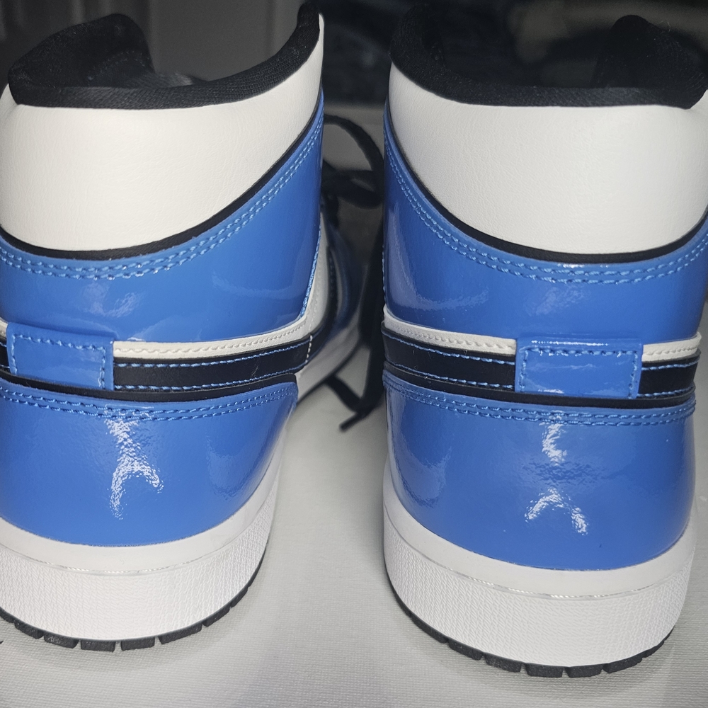 New Nike Air Jordan -Patent Leather Blue and White DD6834-402 No Box - Picture 13 of 13